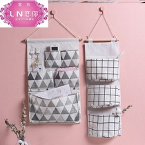 Storage bag hanging bag bedside wall hanging fabric artifact hanging door rear key Hanging Bag bag socks wardrobe