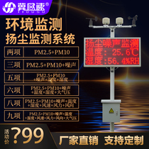 Dust and noise detection system Smart site real-time online monitoring of noise and dust environment Networking View data