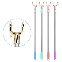 Brace lever home clotheshorse Telescopic Stainless Steel Fork Head Dorm lengthened section Pick Up Hung Out Balcony Clothes Fork Rod