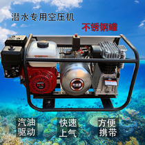 Gasoline air compressor Air pump submersible stainless steel tank butter painting car repair tire inflation mobile air supply machine