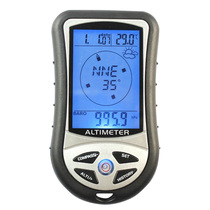 Digital display altimeter fishing pressure altitude meter multifunctional car outdoor hiking night light compass compass