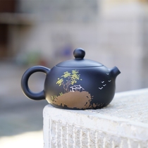 Yunnan Jianshui purple pottery Teapot Xishi stone scoop Kung Fu tea set handmade authentic natural mud material non-purple sand