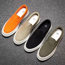2023 New spring canvas shoes tide shoes Korean edition of casual thick soles large yards of cloth shoes mens plate shoes