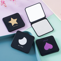 Small mirror Carry cute mini makeup mirror double-sided portable makeup mirror student handheld folding mirror female