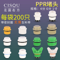 4 points ppr outer wire plug 6 points pipe cap 1 inch pipe plug 20 25 32 inner wire water pipe fittings thickened plastic plug