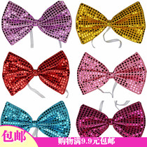 1 Childrens Festival props exaggerated bead bow tie large sequin bow tie