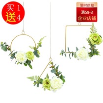 Bedroom interior wall wall decoration room trinkets creative Nordic style ins wall decoration Christmas wreath