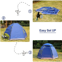 Outdoor camping hexagon tent 3 - 4 people camping tent in Europe and America cross - border purple green manufacturer customized
