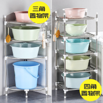 304 stainless steel toilet rack floor-to-ceiling household bathroom tripod toilet basin storage shelf
