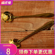 Coffee spoon stainless steel personality Net red cherry blossom spoon creative cute European small luxury petal long handle mixing spoon