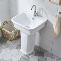 Balcony laundry pool with washboard ceramic basin toilet column Basin deep sink sink vegetable basin single trough laundry basin small