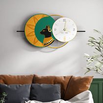 British Museum Anderson cat light luxury atmospheric clock wall clock living room modern simple clock home fashion