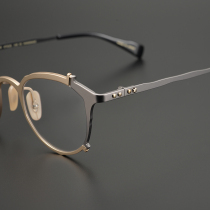 Jewelry grade Japanese designer original irregular shape pure titanium glasses frame personality art myopia frame