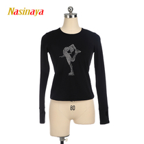 Forno 4 color custom children adult figure skating suit training top hot drill long sleeve pullover T-shirt skating