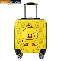 Van Philosophy Satire 3D Solid Child Pull Rod Case Suitcase male girl suitcase 20 inch universal wheel code lock 18 inch