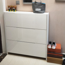 Home ultra-thin shoe cabinet 17cm tipping shoe cabinet home door large capacity locker modern simple door Hall Cabinet