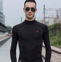 Nayi male high collar modern Latin Dance Top practice uniforms black top long sleeve standard dance New