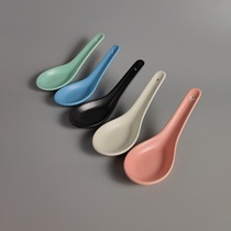 Foreign Trade Export List of Miniature Ceramic Tableware Cute Makaron Candy Color Spoon Spoon