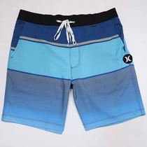 Beach pants mens large size quick-dry surfing fitness five-point home casual stretch waterproof elastic waist three pocket shorts
