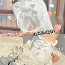 Japanese jk socks womens wooden ears summer thin lace straps bow cute Lolita soft sister Mid socks