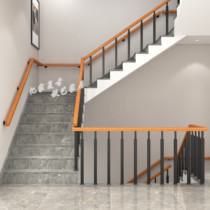 Simple modern stair handrail guardrail loft iron column kindergarten rotating stair handrail Indoor