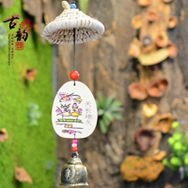Scenic temple tourism crafts bells wishing cards blessing wooden cards Lijiang Dongba wind chimes handwritten wish wind chimes