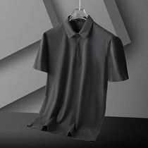 Ice silk short-sleeved polo shirt mens breathable modal top mens high-end business casual tide brand lapel T-shirt tide