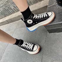 Canvas shoes womens 2021 new all-match thick-soled small man ins tide increased white shoes summer high-top casual shoes
