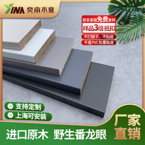 Yinan solid wood foot line flat right angle white paint gray skirting line 1 2 thick moisture-proof anti-corrosion foot line