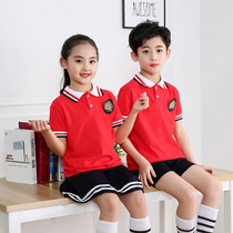 Primary school uniforms set childrens class uniforms kindergarten uniforms summer short sleeves graduation photos cotton summer uniforms