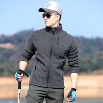 Outdoor sports fleece jacket mens jacket polar fleece jacket liner super soft warm breathable jacket autumn