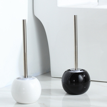 Ceramic toilet brush toilet brush creative cute ball bathroom bathroom bathroom soft toilet toilet European set