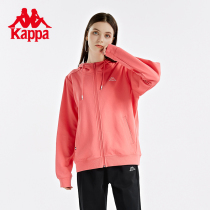 Kappa Capa cardiovert hooded sweatshirt autumn winter female sports necropolis Casual Long Sleeve Jacket K0B62MK10