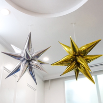Water drop light explosion Star gold silver foil annual celebration decoration Party shape 4D Hotel hanging balloon
