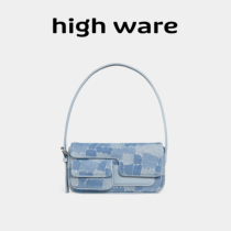 Carit Koty small crowddesign French stick bag 2022 new splicing denim canvas axillary underpack summer