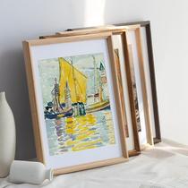 Solid wood framed picture frame hanging wall photo frame 50 cm 60CM33 puzzle poster framed log frame outer frame custom