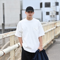 AuthENTICS 22SS day department Triangle easy round collar short sleeve t-shirt male spring summer leisure tides atts