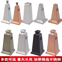 Custom metal road cone parking sign stainless steel barricade square cone reflective cone parking lot ice cream bucket isolation sign