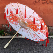 Oil paper umbrella craft umbrella tassel children's hanfu dance antique props cos craft bamboo umbrella sunshade kimono shooting