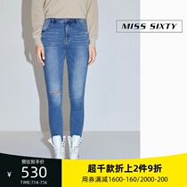 Miss Sixty spring hip-raising skinny skinny little pants with holes in nine-point pants jeans for women