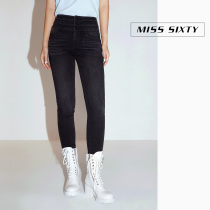 Miss Sixty winter jeans women high waist tight small feet slim black gray pants