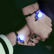 Mori Luminous Luminous Couple Bracelet Male and Female Personality Student Korean Fashion Luminous Handset Gift