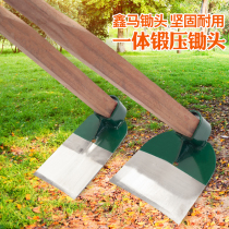 Agricultural thickened stainless steel full-steel large hoe-head outdoor double-purpose vegetable digging for open and deserted shoots farm with domestic weeding
