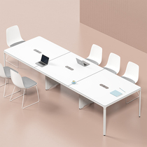 Conference table Long table Negotiation Simple modern desk Small staff training workbench Office table and chair combination