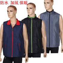 Foreign trade day single winter men and women waterproof wind and velvet cotton vest riding golf apiece shoulder stand collar lapel sport