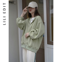 LILI EDIT 2021 New early autumn Korean version of loose small man hooded sweater coat female small fragrant wind