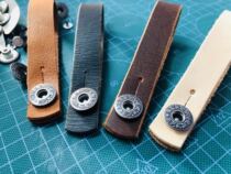 Leather head layer Cowhide Folk acoustic guitar Ukulele head strapless Nail buckle strap rope strap Small strap
