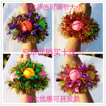 Children's Sequin Opening Ceremony Flower Bell Hand Flower Games Wrist Dance Props Adult Performance Bracelet Kindergarten