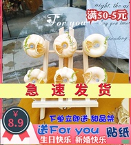 Acrylic donut display stand cold meal wedding table table table dessert baking shop ice cream cone stand plate