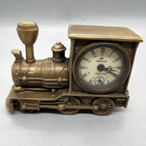 Antique antique antique Handicraft ornaments furniture daily alarm clock watch Wall Clock old clock locomotive head clock